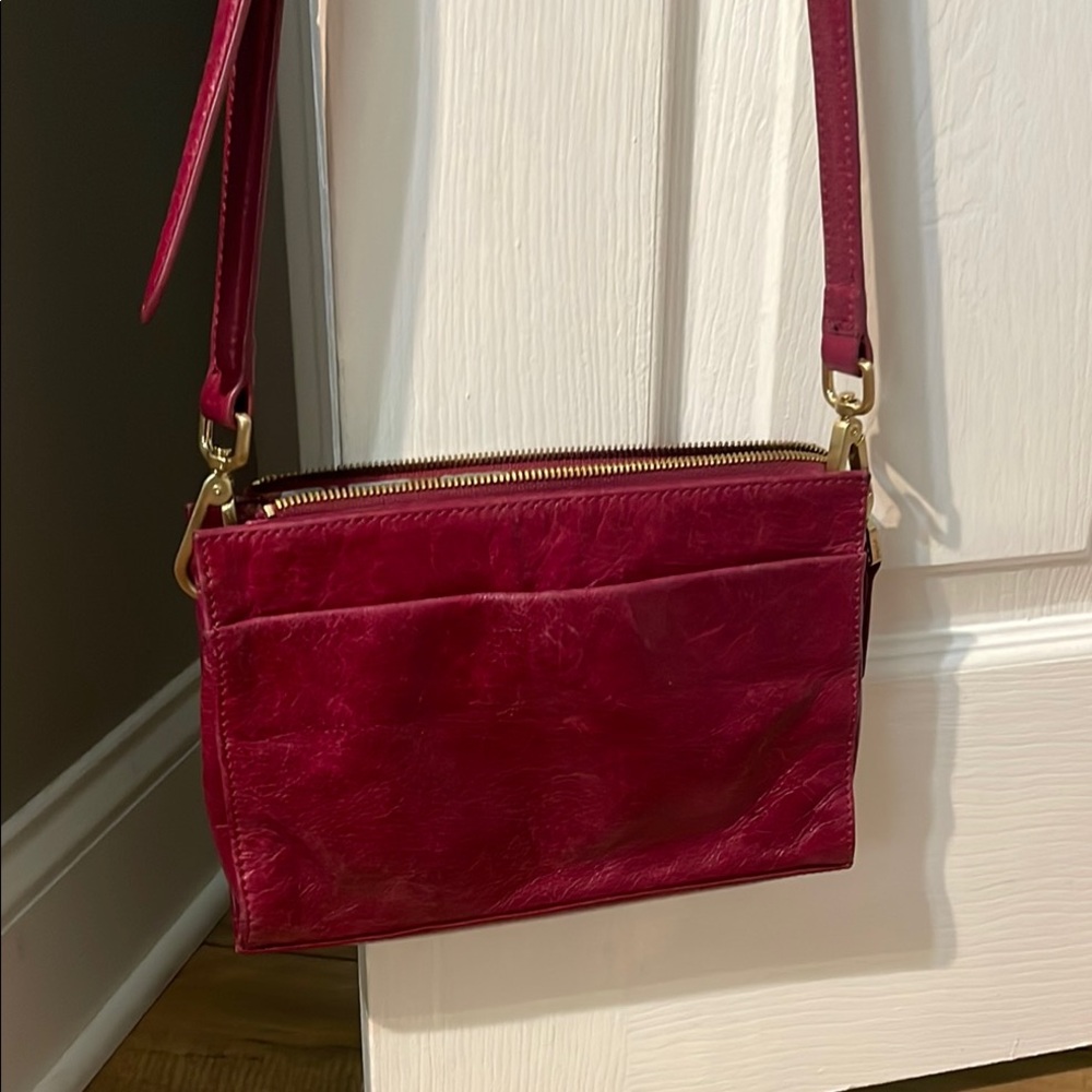 HOBO bags original. Plum Crossbody Bag with Luxurious Finish